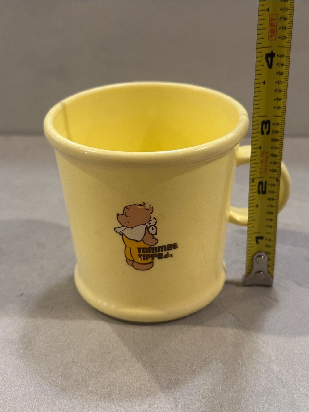 Vtg Tommee Tippee Yellow Bear Cup Childs Single Handle - Picture 5 of 6